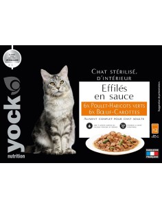 Yock Pochons chats stérilisés boeuf 12x85gr