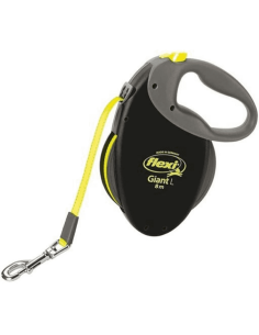 FLEXI GIANT L NOIRE 8M SANGLE - Laisse enrouleur noire...
