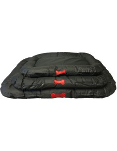 MATELAS OUTDOOR NOIR AVEC BRODERIE OS ROUGE - Différentes...