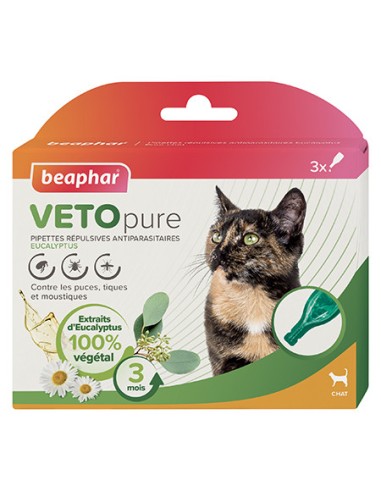 Pipettes VETOpure antiparasitaires X3 - Chat ou Chaton