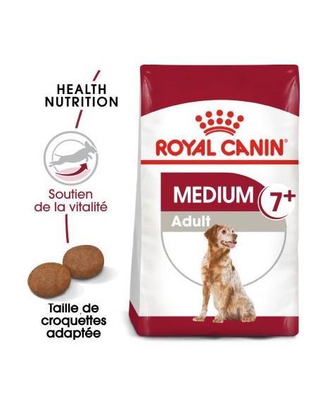 Chiens Medium 7+ - Royal Canin - Croquettes chiens adultes