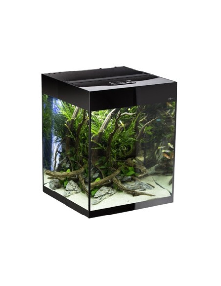 AQUARIUM SET GLOSSY CUBE D et N NOIR - 135L