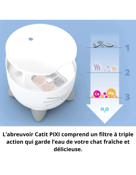 Catit PIXI fontaine à chat - Bleu ou Rose