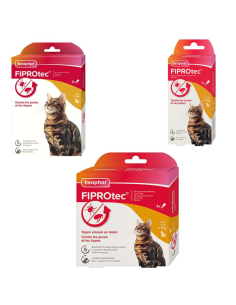 Fiprotec Puces Et Tiques Chats - 1 ou 4 ou 6 pipettes