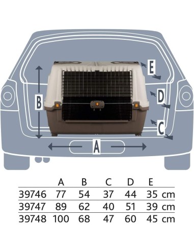 Cage Transport SKUDO CAR 89x51x60cm