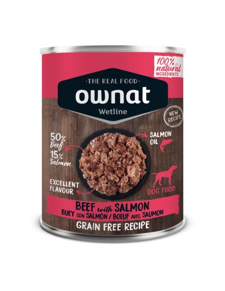Ownat Chien Wetline Boeuf et Saumon 395gr