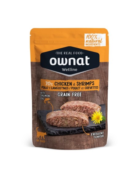 Ownat Chat Wetline Poulet et Crevettes 85gr