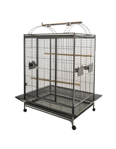 Cage Perroquet Evita3 gris 121x96x171cm