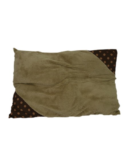 Coussin Fourrure Blanc/Marron 90 X 68 Cm - Coussin pour chien