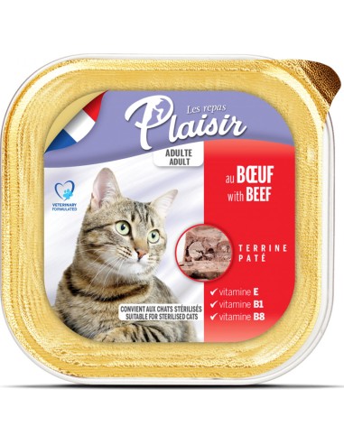 Pâtée pour chats au boeuf - Repas Plaisir - 100g
