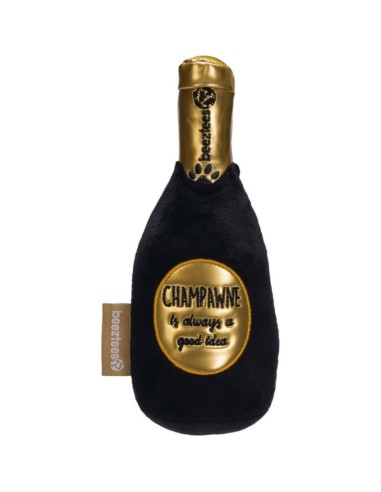Peluche Bouteille de Champagne Noir 19Cm