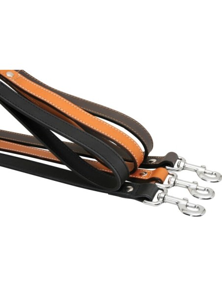 Laisse Cuir Double 1M - Différents Coloris/Largeur