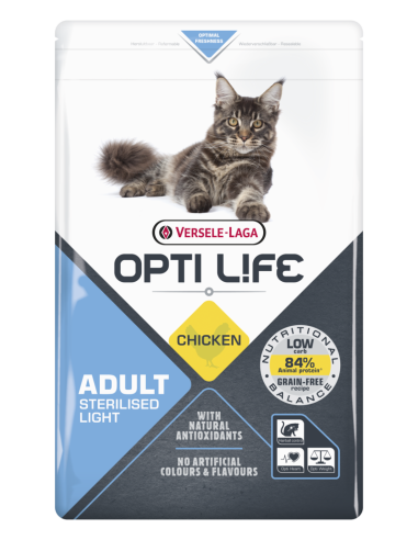Adult Sterilised/Light Poulet - Opti-Life - Croquettes chats adultes