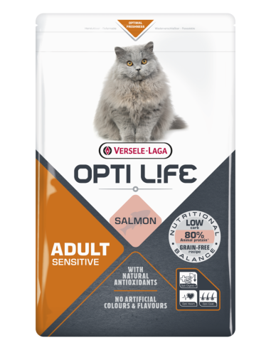 Adult Sensitive Saumon - Opti-Life - Croquettes chats adultes
