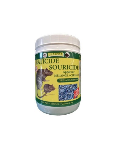 Raticide Souricide 3 céréales 140gr (difénacoum 0,0025%)