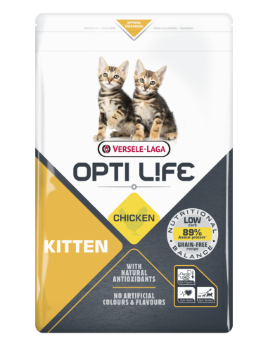 Chaton Poulet - Opti-Life - Croquettes chatons