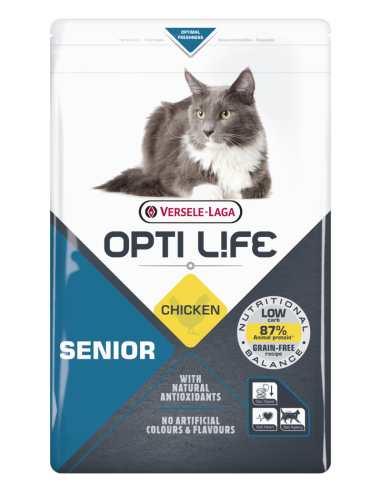 Adult Senior Poulet - Opti-Life - Croquettes chats seniors