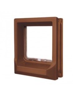 Chatière Porte Bois magnetique 4 Positions Marron
