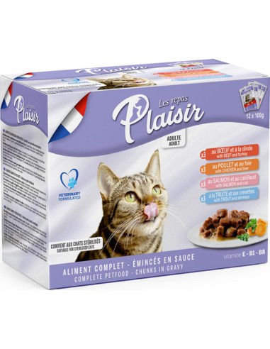 Pâtées pour chats en Multipacks - Repas Plaisir - 12x100g