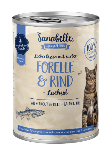 SANABELLE BOITE TRUITE  et  BOEUF 400Gr