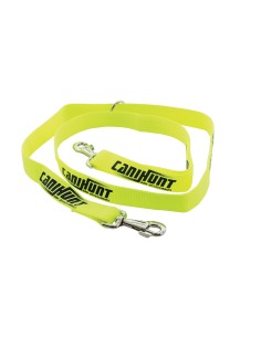 Laisse Approche Plate 180Cm Jaune 2 Mousquetons - pour...
