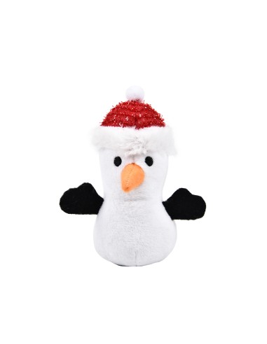 Jouet Chat Bonhomme De Neige 14 Cm  Noel