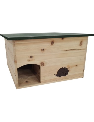 Maison Bois Herisson Vert 49x36cm