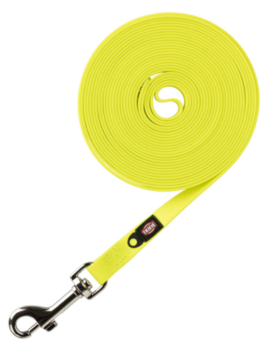 Laisse a Pister M-XL 15m/17mm Jaune Fluo