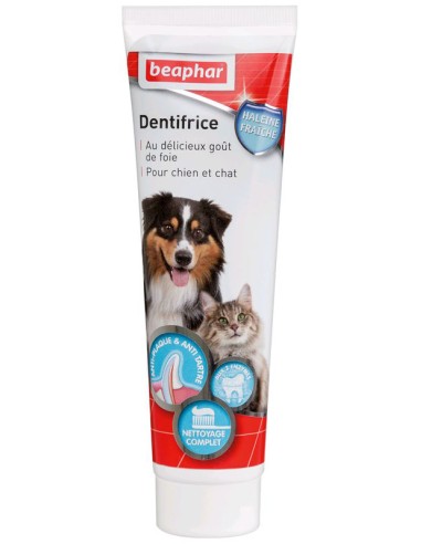 Beaphar Pâte Dentifrice 2 Enzymes Goût Foie 100Gr