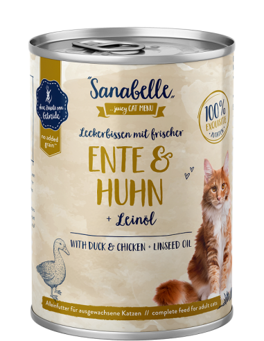 SANABELLE BOITE CANARD  et  POULET 400Gr