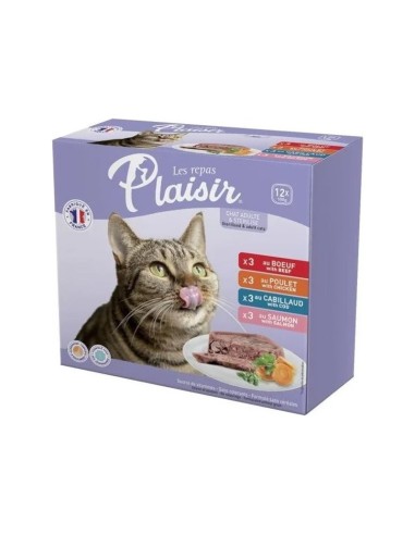 Barquettes Chats 12x100Gr 4 parfums 