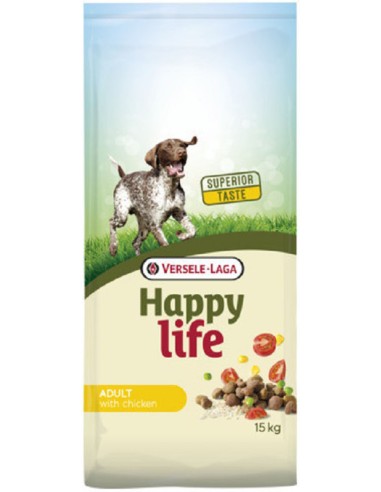 Adult Poulet 15Kg - Happy Life - Croquettes chiens adultes