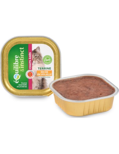 Pâté pour chats âgés riche en volaille - Equilibre et instinct - 100g