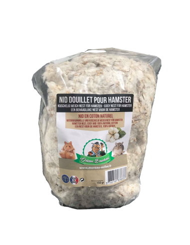 NID DOUILLET HAMSTER 150gr 100% coton naturel Moreau