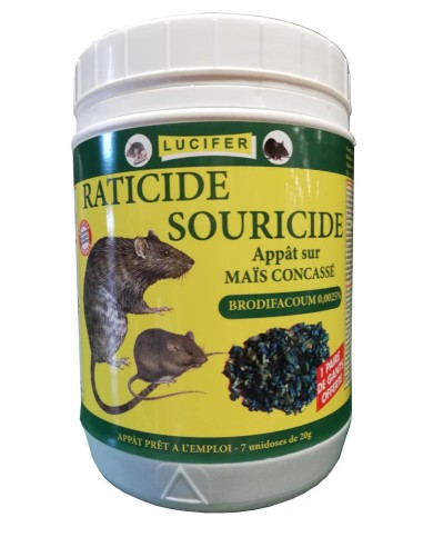 Raticide Souricide Mais Concassé 140gr (brodifacoum 0,0025%)