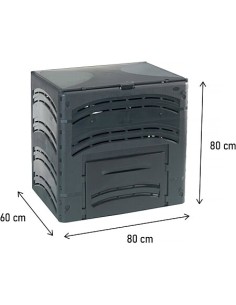 Composteur Eco 350L Noir 60x80 H80cm 2