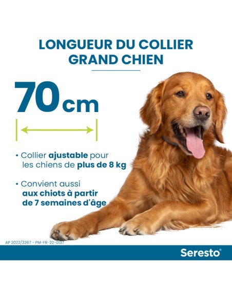 Colliers Seresto Grand Chien par 2 - collier antiparasitaire