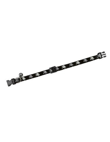 COLLIER CHAT SKULL REFLECT 10mm 20/30CM