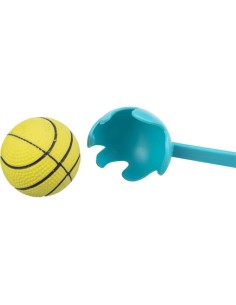 Tige Catapulte 70cm+Balle Ø6cm Jaune/Pétrole 2
