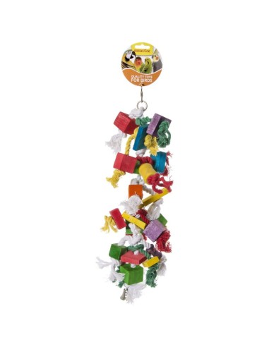 Corde Oiseau + Bloc Bois 47Cm