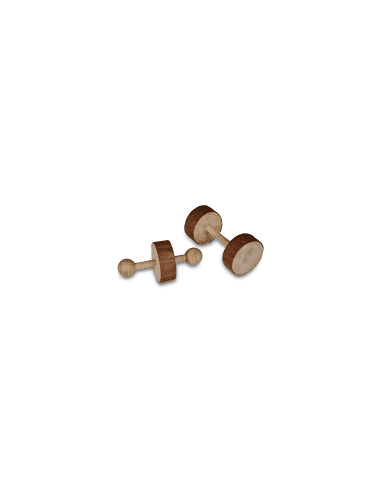 JOUET rongeur bois haltere 9cm