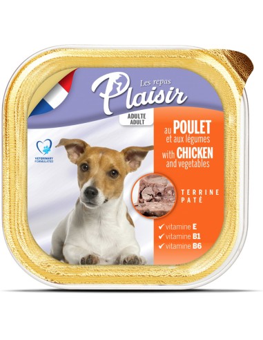 Pâtée pour chiens adultes riche au poulet - Repas Plaisir - 150g