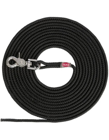 Laisse à Pister Ronde, S–L: 5m ø6mm, Noire