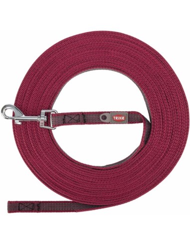 Laisse a Pister Caoutchouc S-M 5m/15mm Sangria
