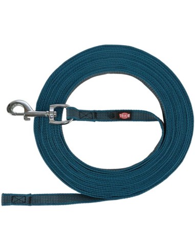 Laisse a Pister Caoutchouc L-XL 5m/17mm Pétrole