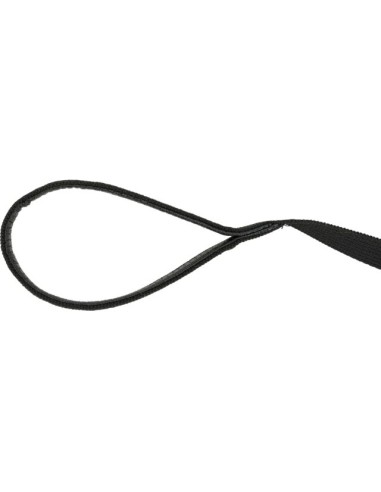 Laisse à Pister Coton, M–L: 10m/20mm, Noire