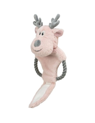 Jouet Noel Renne + Corde 47Cm