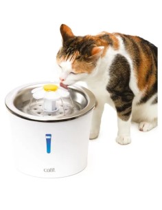 Flower Acier Fontaine Chat 3L 2