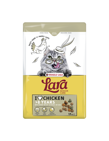 Lara Senior - Croquettes au poulet pour chats âgés