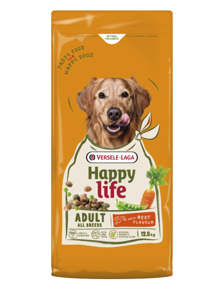 Adult Boeuf 12,5Kg - Happy Life - Croquettes chiens adultes